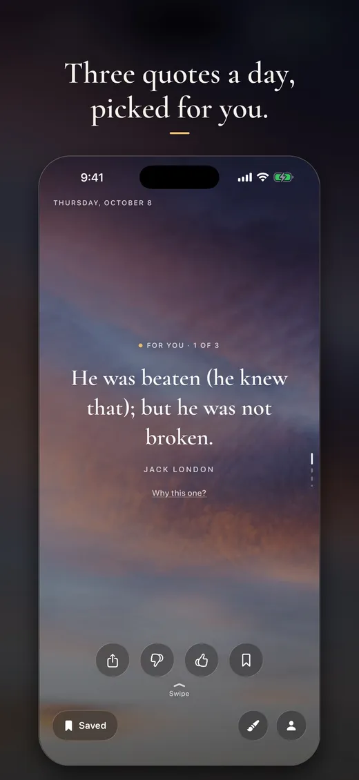 Better: three quotes a day, picked for you