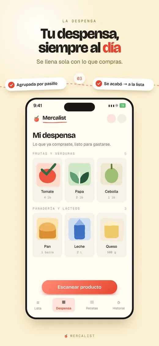 Mercalist pantry, always up to date